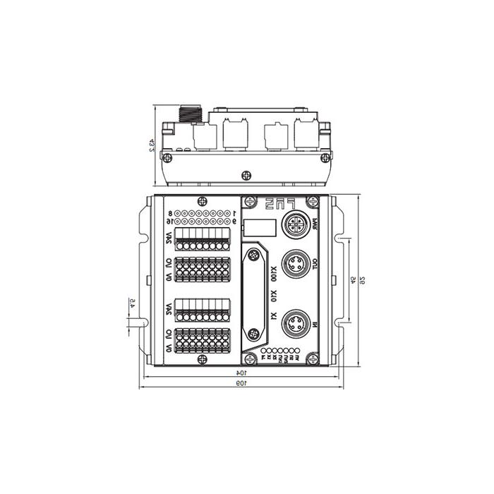 Modbus-RTU protocol, IP20, 16DI/DO adaptive configuration, PNP, terminal, Remote Module, 009M13